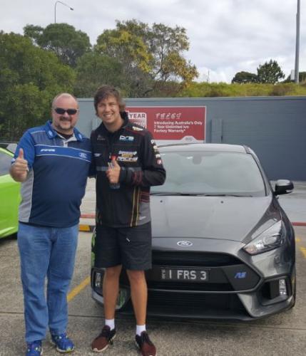 Chaz Mostert and I at Pacific Ford All Ford Day - QLD Sunshine Coast