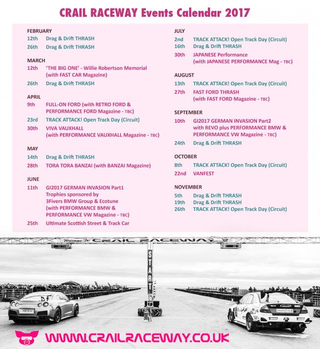 Crail Raceway Calendar